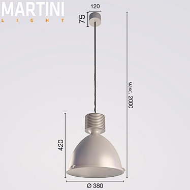 Martini Novi 380 Hanging Lamp 3D model image 1 