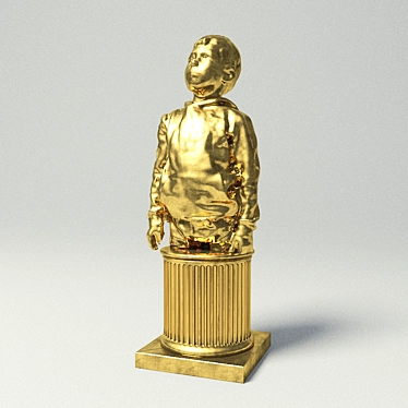 Golden Boy Statue 3D model image 1 