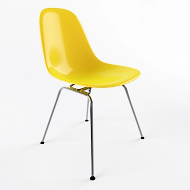 Elegant Eames Plastic Side Chair 3D model image 1 