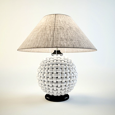 Braided Wicker Design Lamp 3D model image 1 