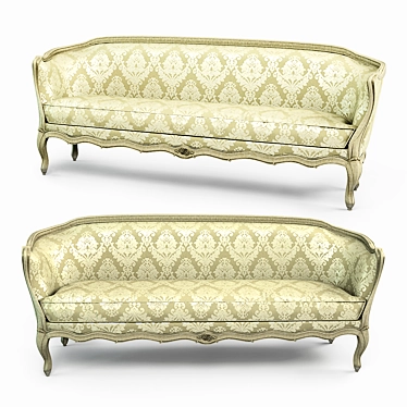 Charming Provence Style Sofa 3D model image 1 