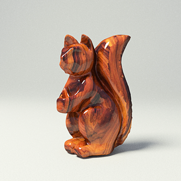 Wooden Protein Figurine 3D model image 1 