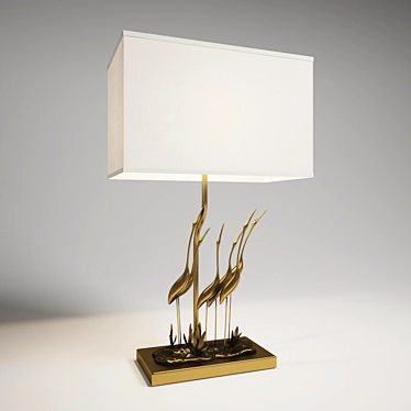 Graceful Crane Lamp 3D model image 1 