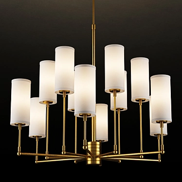 Elegant BRASS Clarence Chandelier 3D model image 1 