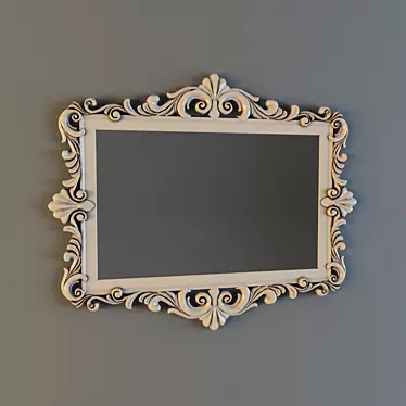 ART Design Carved Frame Mirror 3D model image 1 