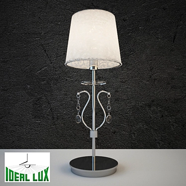Elegant Chrome Table Lamp 3D model image 1 