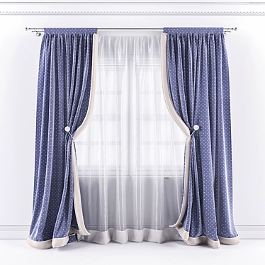 Curtains with clips.