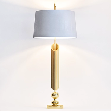 Elegant Brass Component Lamp 3D model image 1 