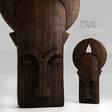 African Style Ritual Mask 3D model image 1 