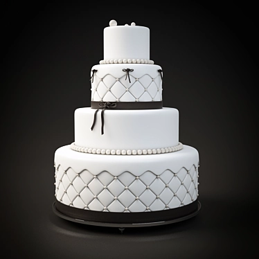 Title: Elegant Wedding Cake - 3D Max & Vray 3D model image 1 