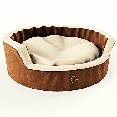 Cozy Cat Bed: 40cm Sleeping Diameter 3D model image 1 