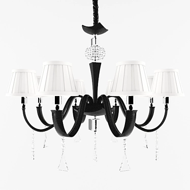 Sophistication in Ivory: Lucia Tucci Chandelier 3D model image 1 