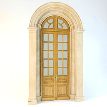 Elegant Portal Door 3D model image 1 