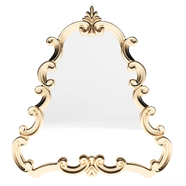 Golden Frame Mirror 3D model image 1 