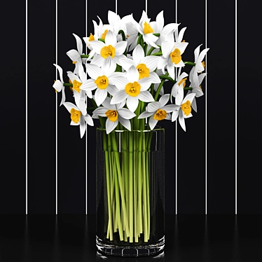 Blooming Beauty: Daffodils to Brighten Your Space 3D model image 1 