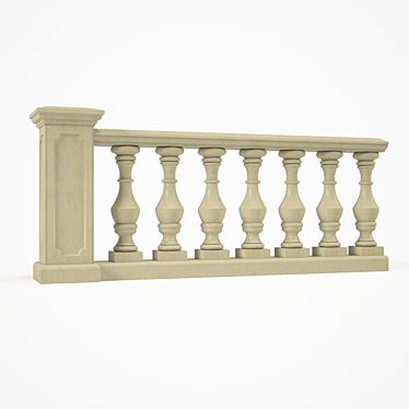 Classic Stone Balustrade for Exteriors 3D model image 1 