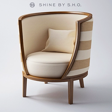 Pearl Elegance: Shine Chair 3D model image 1 