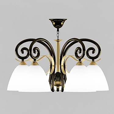 Elegant Five-Light Chandelier 3D model image 1 