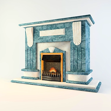 Decorative Fireplace: Height 1500mm 3D model image 1 