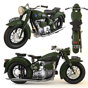 SunBeam Motorcycle - Ultimate 3D Model 3D model image 1 
