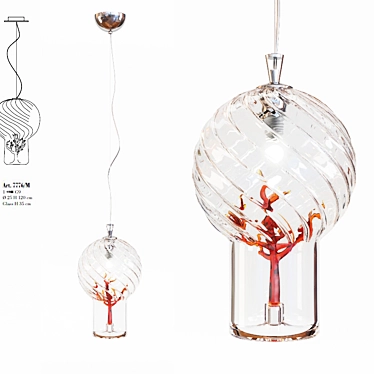 Elegant Murano Ceremony Chandelier 3D model image 1 