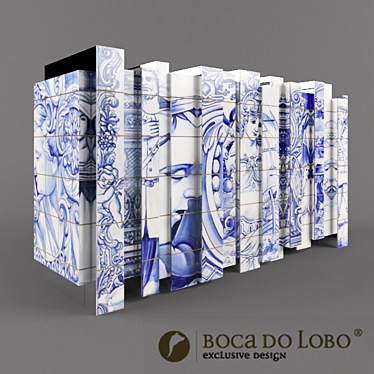 Heritage Hand-painted Tile Locker 3D model image 1 