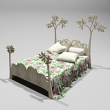 Cute Dreamland Kids Bed 3D model image 1 