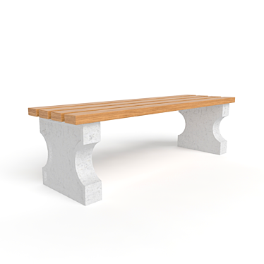 Outdoor Park Bench 3D model image 1 