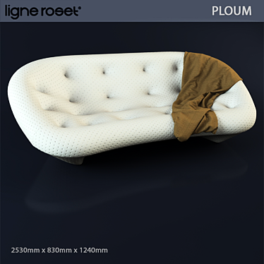 Ploum 2011 Sofa: Comfortable 3-Seater by Ligne Roset 3D model image 1 