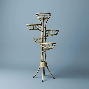 Metal Plant Stand 3D model image 1 