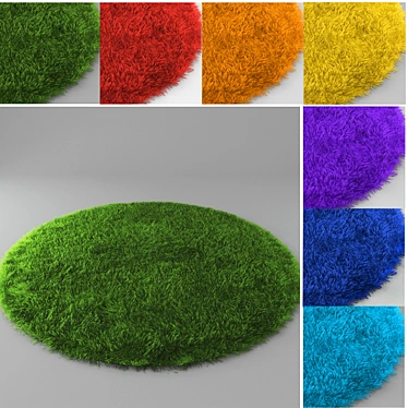 Rainbow Carpet for Kids 3D model image 1 