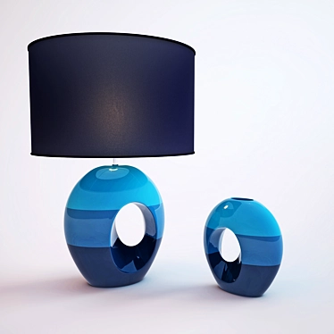 Sleek Grey Blues Table Lamp 3D model image 1 