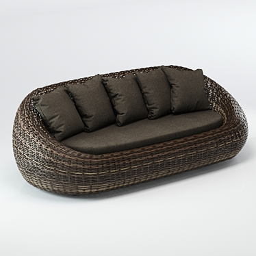 Kiwi Rattan Sofa 3D model image 1 