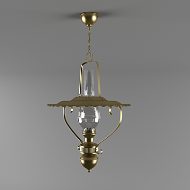 Country-style Hanging Pendant Light by Vitaluce 3D model image 1 