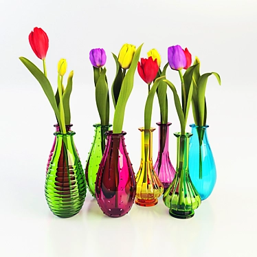 Set of tulips