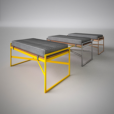 Versatile Coffee Table: Tray & Extra Seating 3D model image 1 