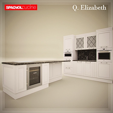 Elegant MDF Enamel Queen 3D model image 1 