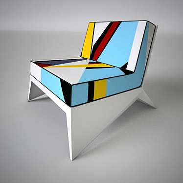 PolyPop Chair: Unique Design Inspired by Geometry 3D model image 1 