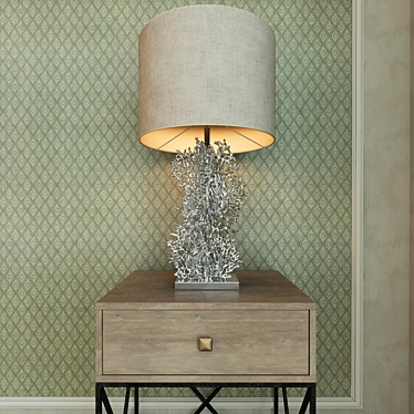 Atolli Table Lamp with Teriza Curbstone 3D model image 1 