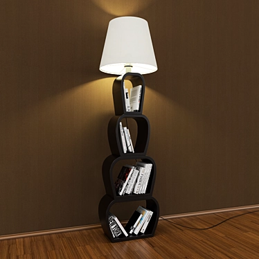 Shelf-Floor Lamp: Stylish and Functional 3D model image 1 