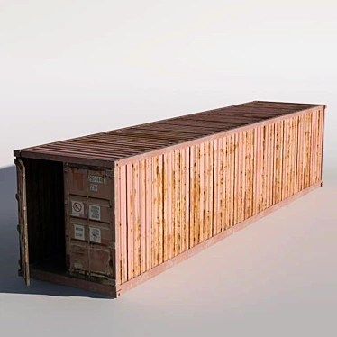 3D Freight Shipping Container - Mental Ray Scene 3D model image 1 
