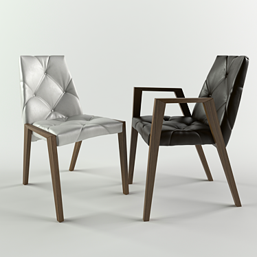 Elegant Throne Chair 3D model image 1 