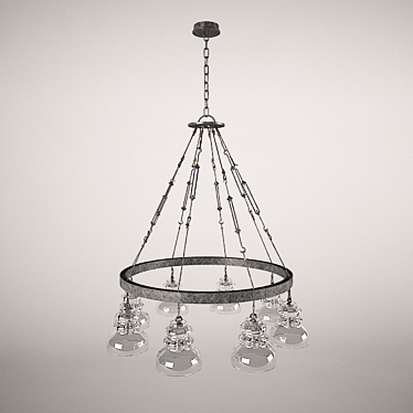 Elegant Menlo Park Chandelier 3D model image 1 