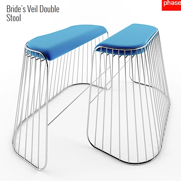 Elegant Brides Veil Stool 3D model image 1 