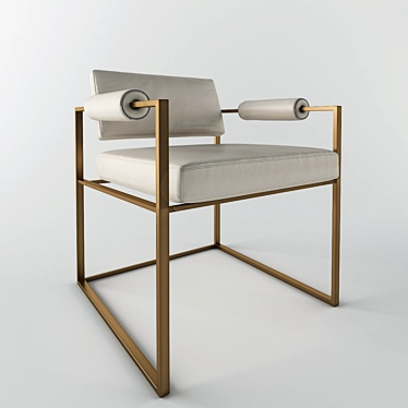Modern Elegance: Milo Baughman Dining Chair 3D model image 1 