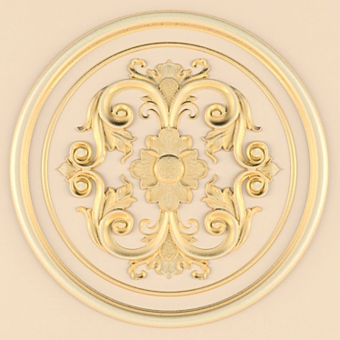 Elegant Stucco Ceiling Design 3D model image 1 