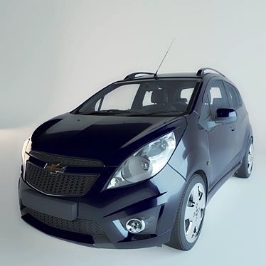 Compact Chevrolet Spark: Sporty & Efficient 3D model image 1 