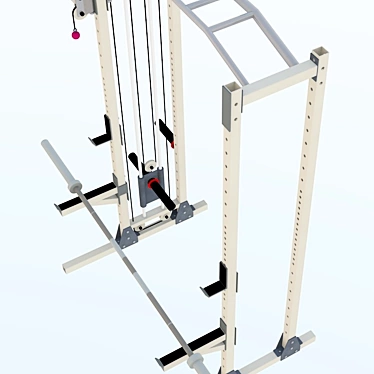 Power Rack with Thrust Mast 3D model image 1 