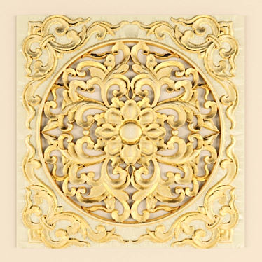 Elegant Ceiling Stucco 3D model image 1 