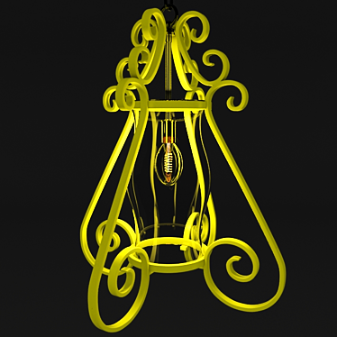 Anson Ribbon: Modern Mesh Smooth Pendant 3D model image 1 